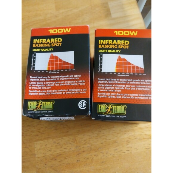 Exo Terra Infrared Basking Spot Bulb lot of 2 100W - Picture 3 of 3